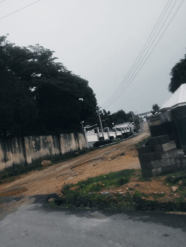 Residential walk through Jos, Nigeria on overcast afternoon
