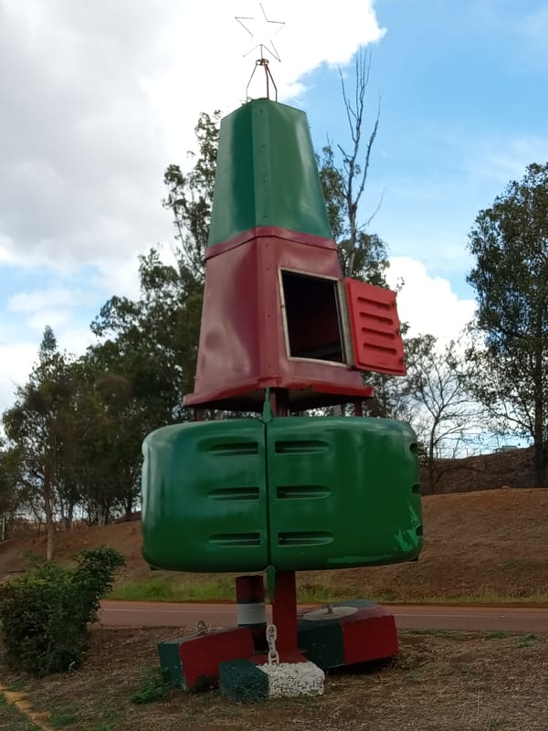 Decommissioned buoy serves as monument in Ciudad Guayana