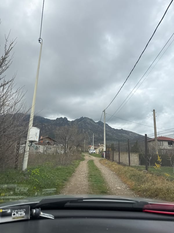 Rural scenes documented along dirt road in Sliven, Bulgaria