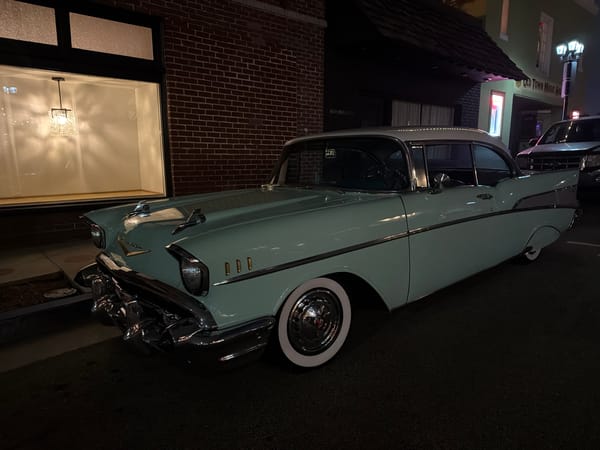 Classic 1957 Chevrolet Bel Air spotted parked in Palos Verdes