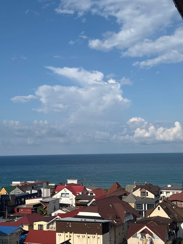 Sochi's hillside neighborhoods meet the Black Sea coast