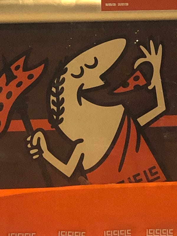 Pizza order and city walk with orange petals