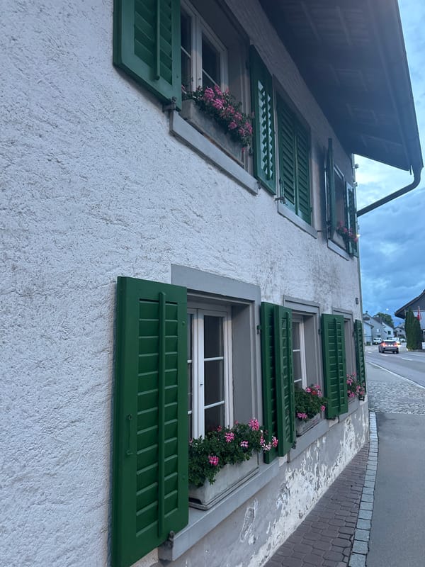 Evening architectural documentation in Embrach, Switzerland