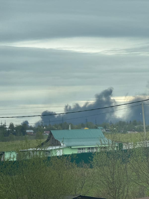 Dark smoke spotted in distance from Cherepovets residential area