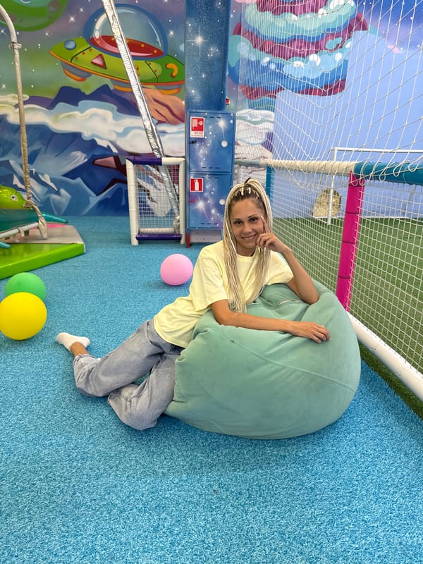 Inside an indoor playground in Rusanovo, Russia