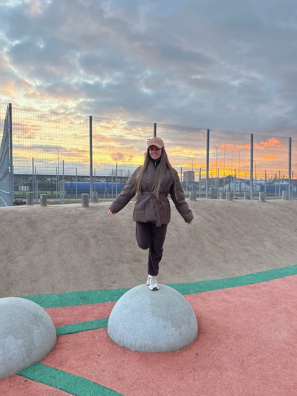 Families enjoy afternoon playground time in Klin, Russia