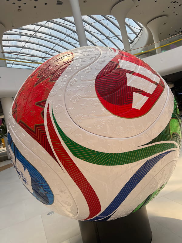 Soccer ball art and ice cream spotted in Kyiv