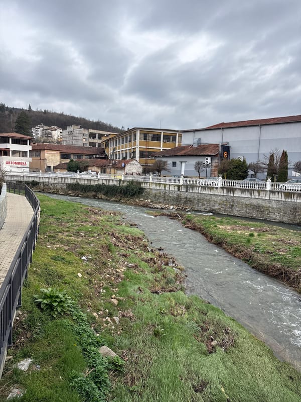Afternoon walk through Tryavna Bulgaria captures everyday town scenes