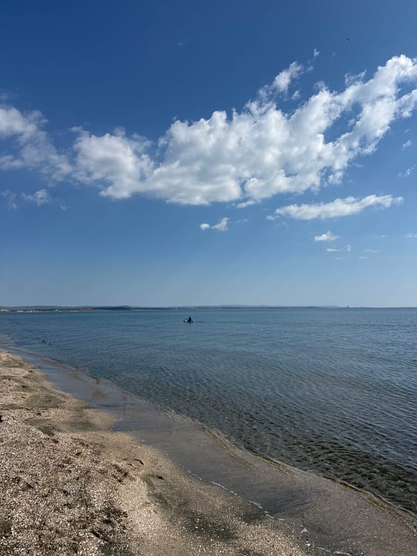 Calm morning beach conditions observed in Burgas, Bulgaria
