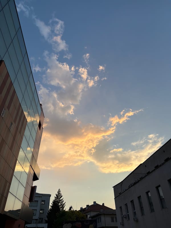Golden hour over Lovech's streets and public square