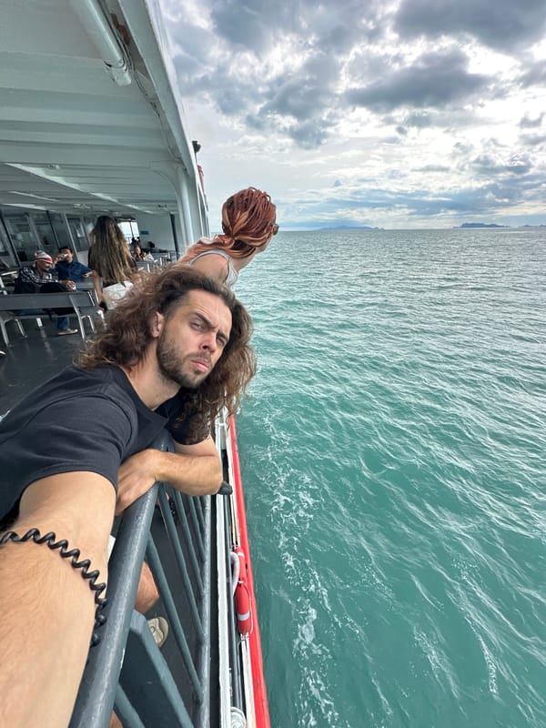 Ferry ride off Nathon with ocean and coastal views