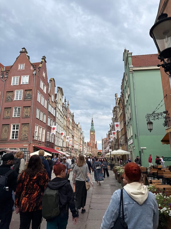 Gdańsk Old Town streets on a summer afternoon