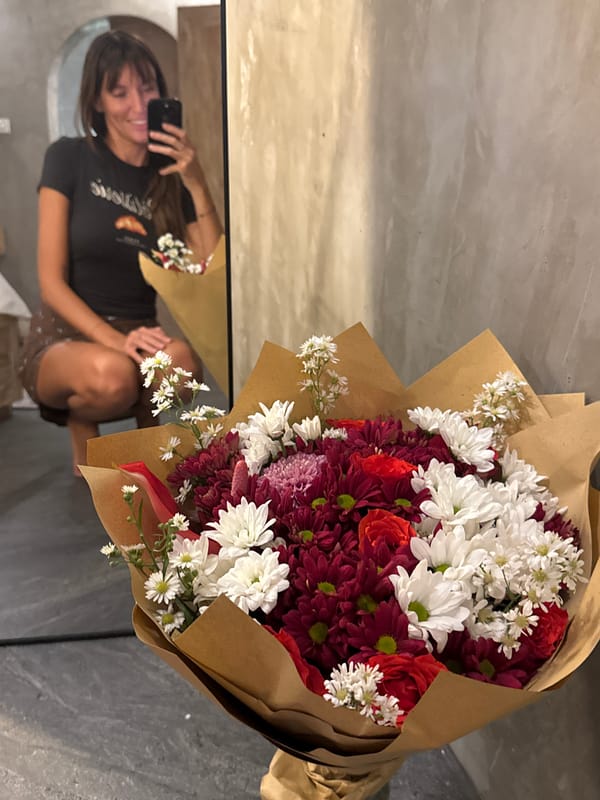 Domestic moments with flowers, crafts, and pets in North Kuta