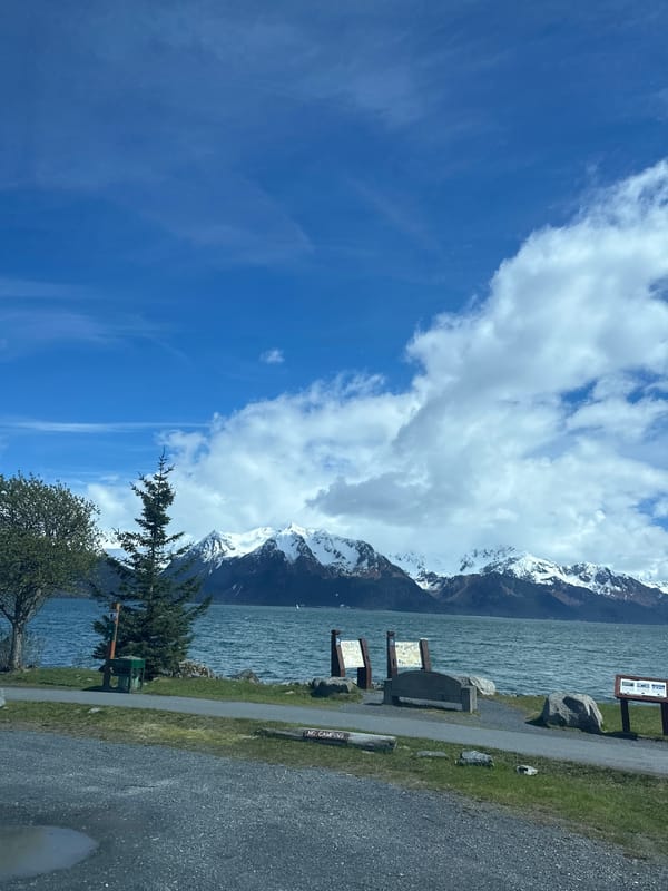 Scenic mountain and water landscape documented in Seward, Alaska