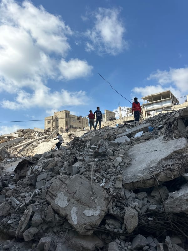 Building collapse and search operations documented in Gaza
