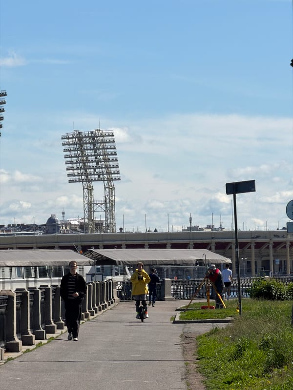 Saint Petersburg architectural views on sunny June morning
