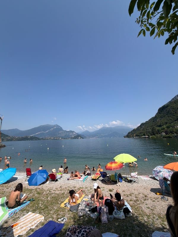 Sunny morning snapshots of lakeside and village life in Lierna