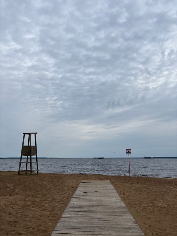 Morning recreational activities observed along Chaikovsky waterfront