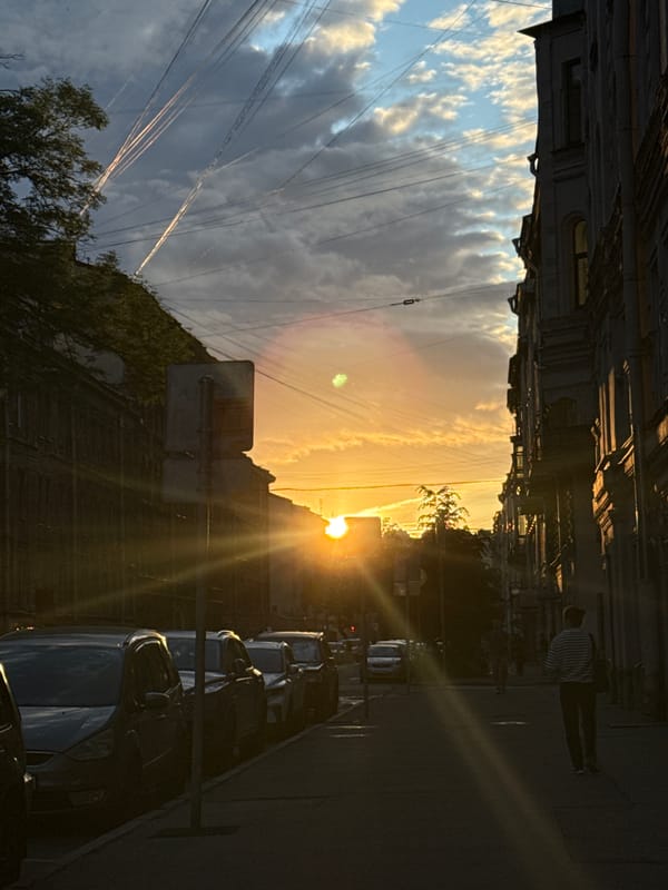 Saint Petersburg resident captures sunset, strawberries, and city tram