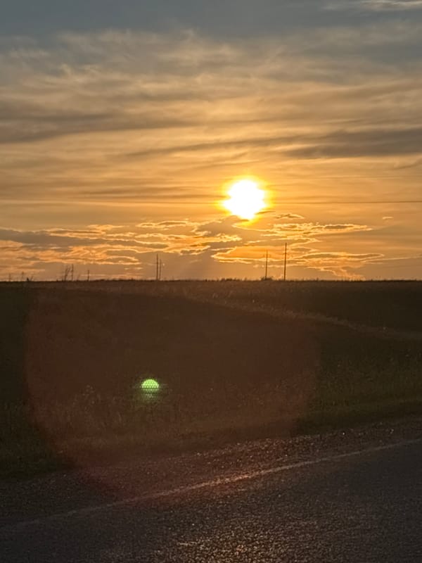 Golden sunset over rural Takarlikovo, Russia