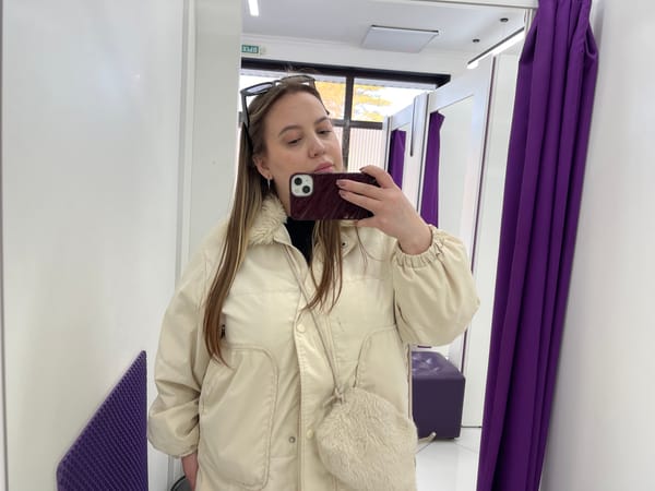 Woman takes selfies in Russian store dressing room
