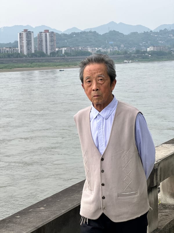 Morning riverside life captured in Jiangjin, China waterfront district