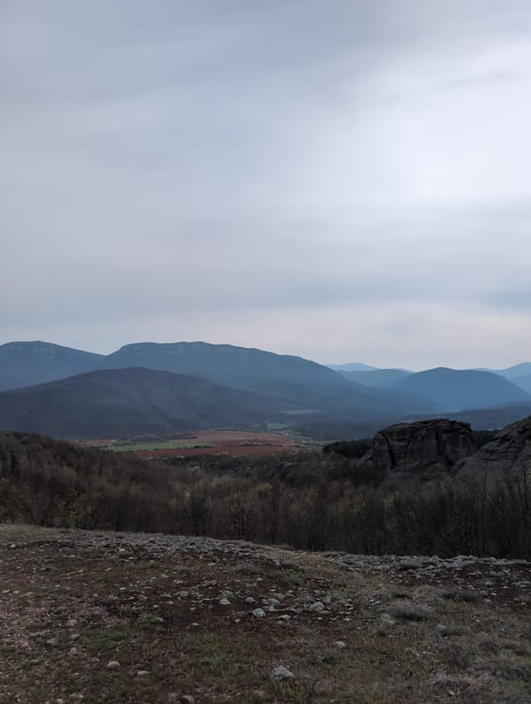 Rocky landscape documented near Chiflik, Bulgaria in spring