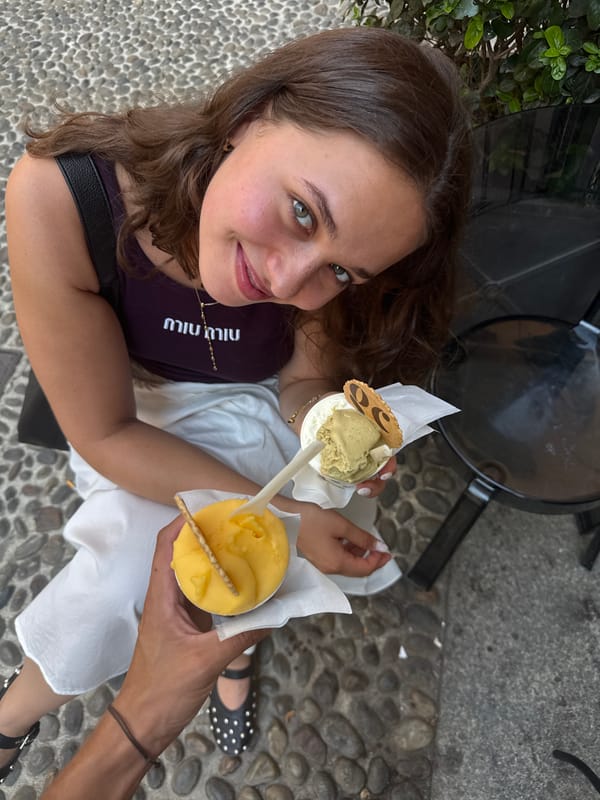 Gelato and sunny streets in Milan