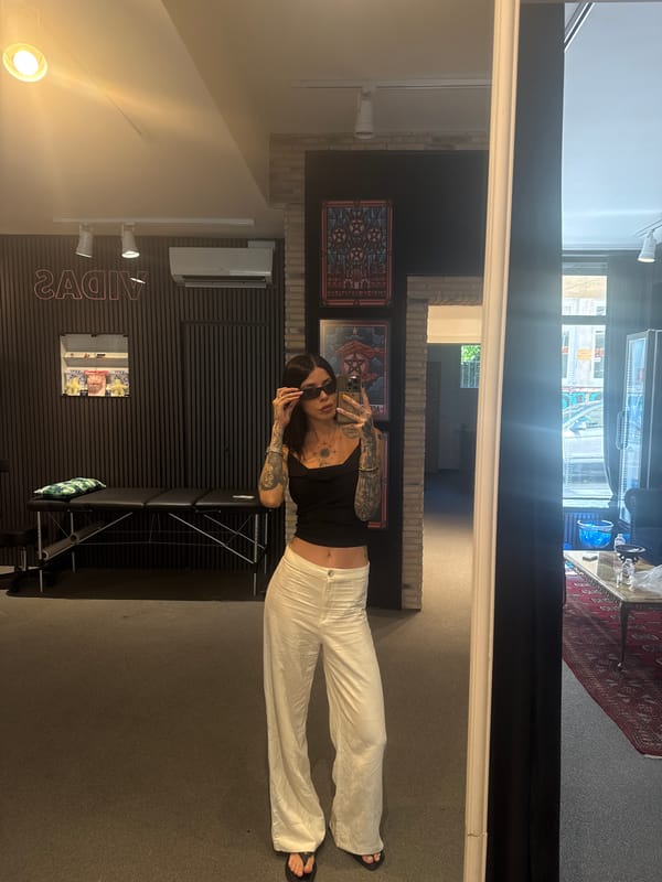 Sofia scenes: tattoo studio visit, university building documented