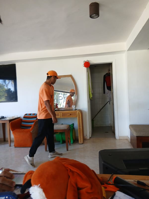 Hesperia staff hang out and perform in a Venezuelan beach hotel