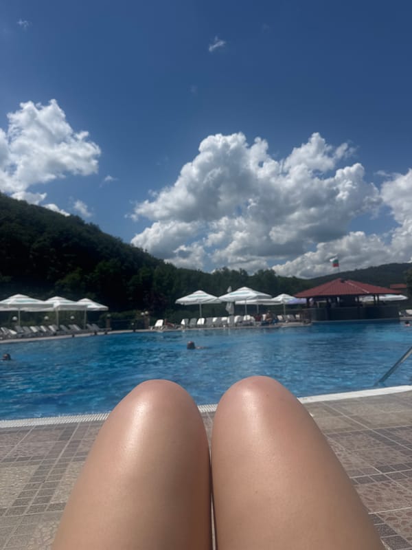 Lounging poolside on a sunny summer day in Gabrovo