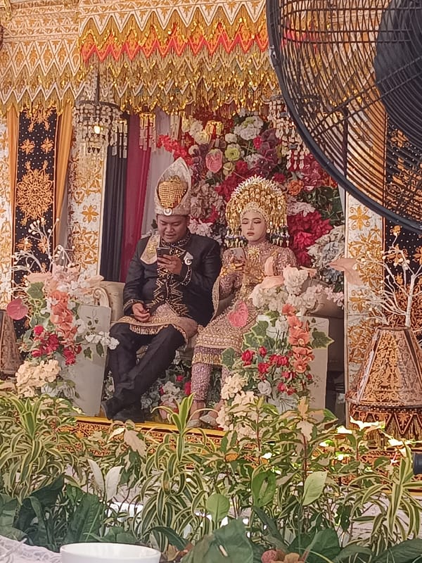 Traditional wedding ceremony held in Lhokseumawe, Indonesia