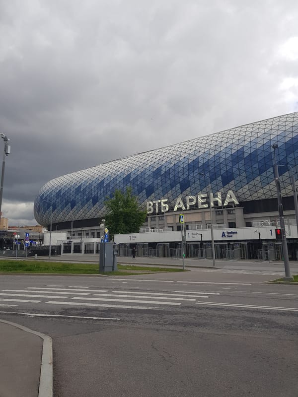 Urban street scenes documented near VTB Arena stadium complex