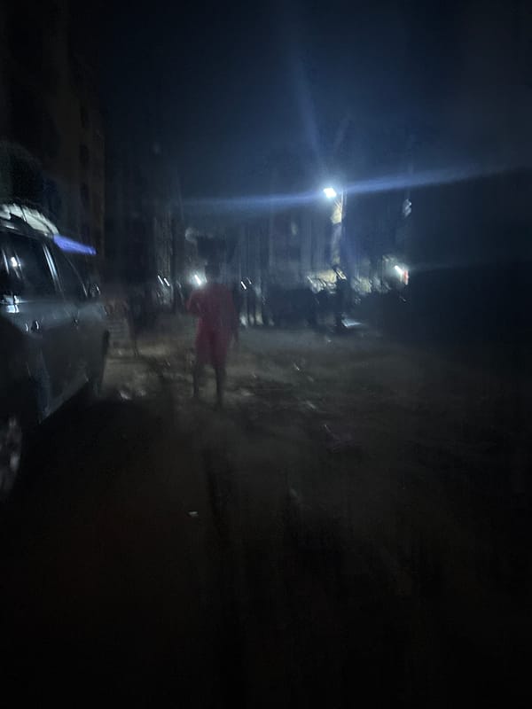 Nighttime streets and markets in Onitsha and Nkpor, Nigeria