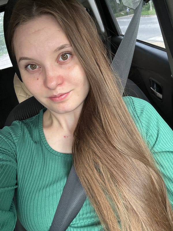 Quick selfie moment in a car, Chaikovsky, Russia