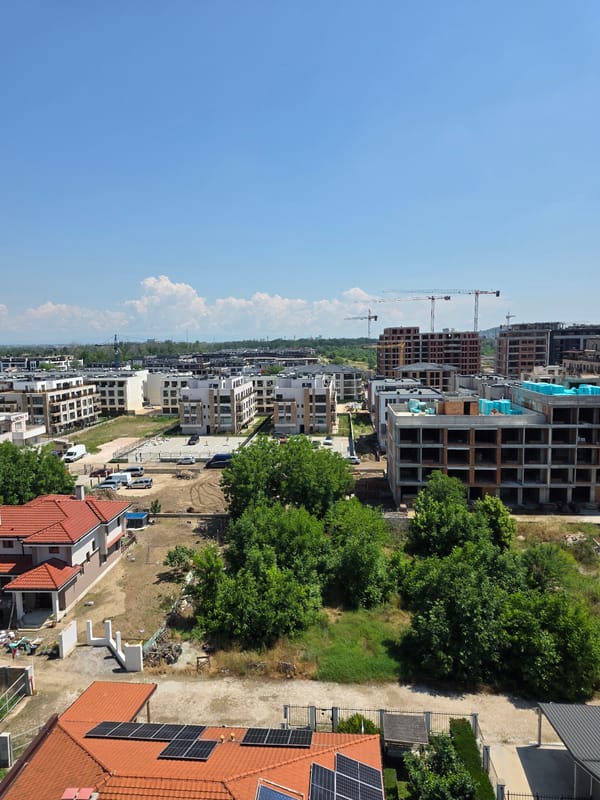 Aerial views capture residential construction in Plovdiv, Bulgaria