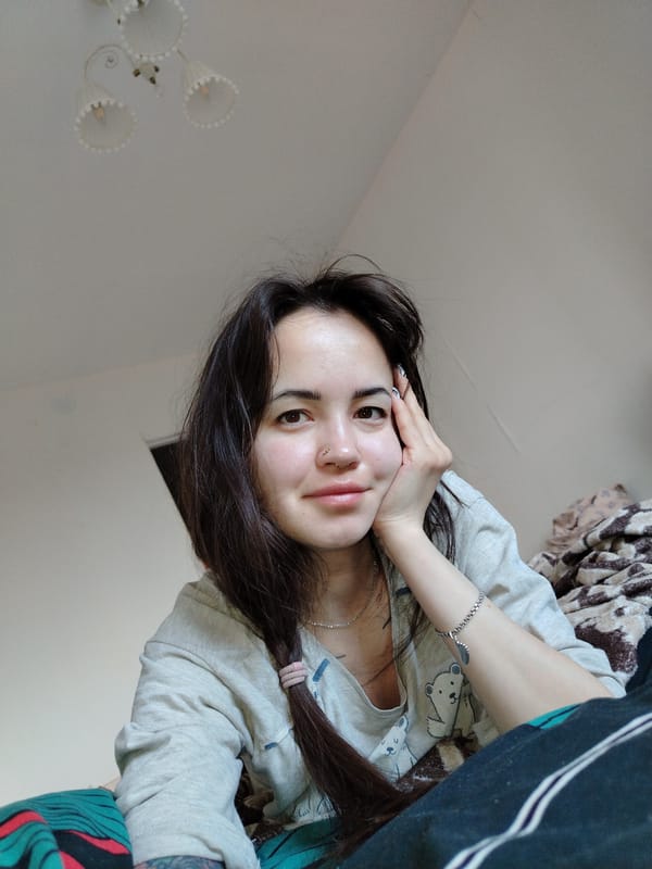 Portrait captured of smiling young woman in Noviy, Russia