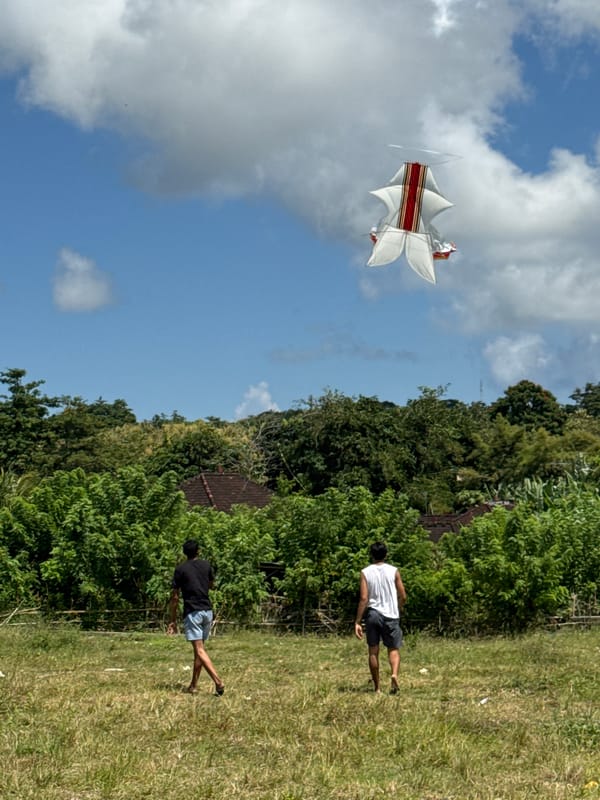Two people spotted on field in Ungasan, Indonesia