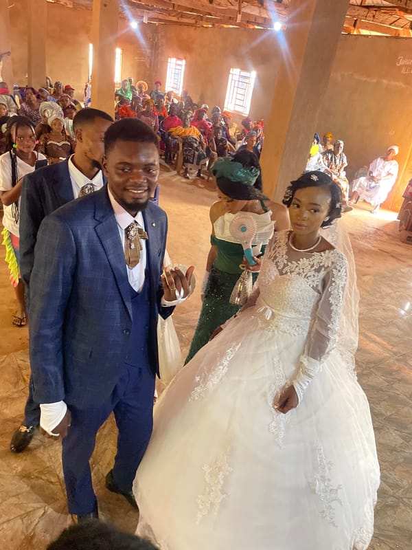 Wedding ceremony celebrated at church in Ogbe, Nigeria