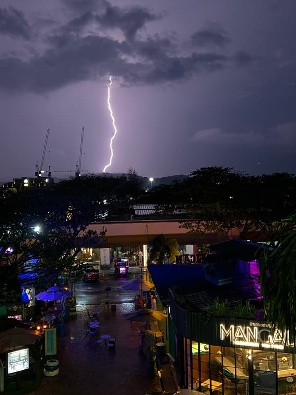 Urban thunderstorm and everyday moments documented during afternoon hours