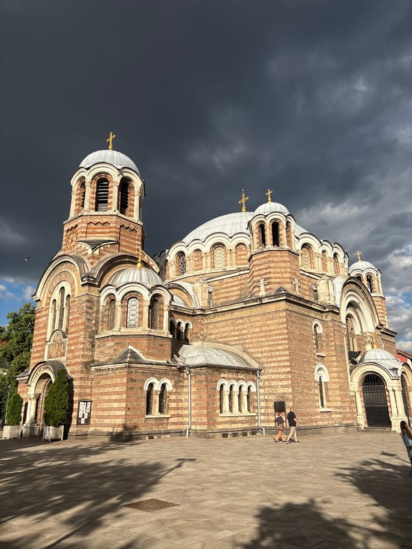 Sofia city walk featuring Alexander Nevsky Cathedral and urban landmarks