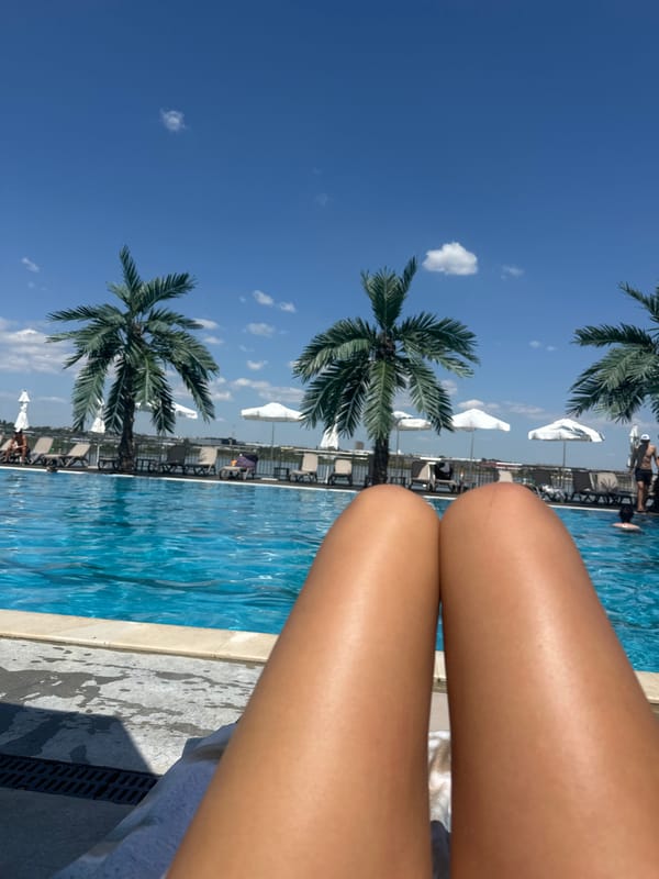 Lazy poolside afternoon in Shumen, Bulgaria