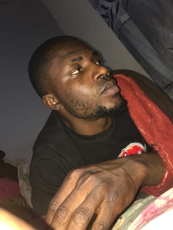 Man documents evening moments with laptop and selfies in Nigeria