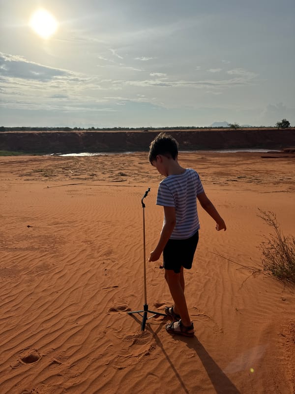 Exploring Mui Ne's red sand dunes on a sunny morning