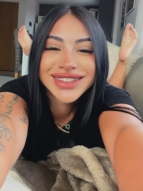 Casual close-up of a relaxed, informal pose