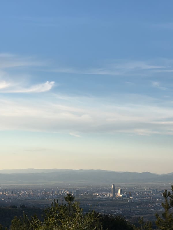 Panoramic city views captured from elevated Kokalyane vantage point
