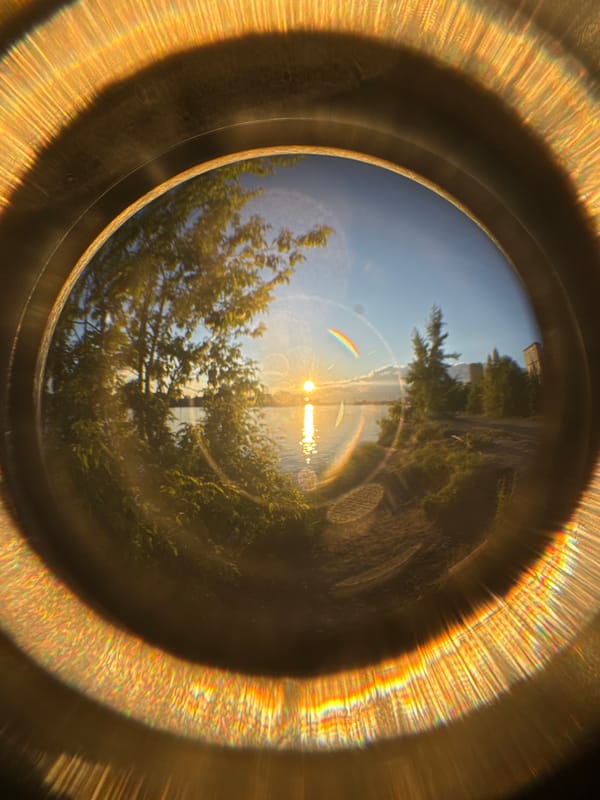 Fishing the Neva at golden hour, fisheye lenses and all