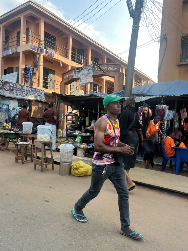 Street life and market activity in Nkpor, Nigeria