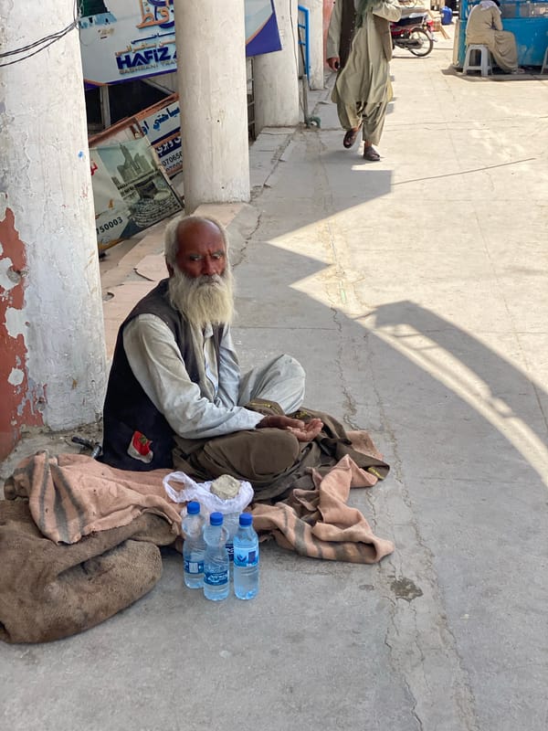 Busy street life in Kandahar's outdoor market district
