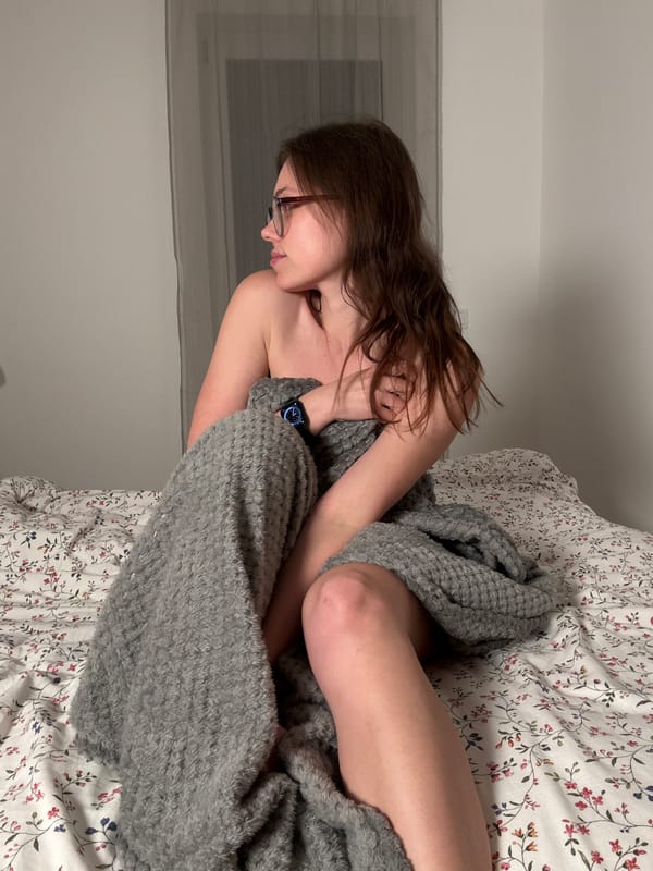 Woman enjoys quiet afternoon at home in Balatonlelle, Hungary